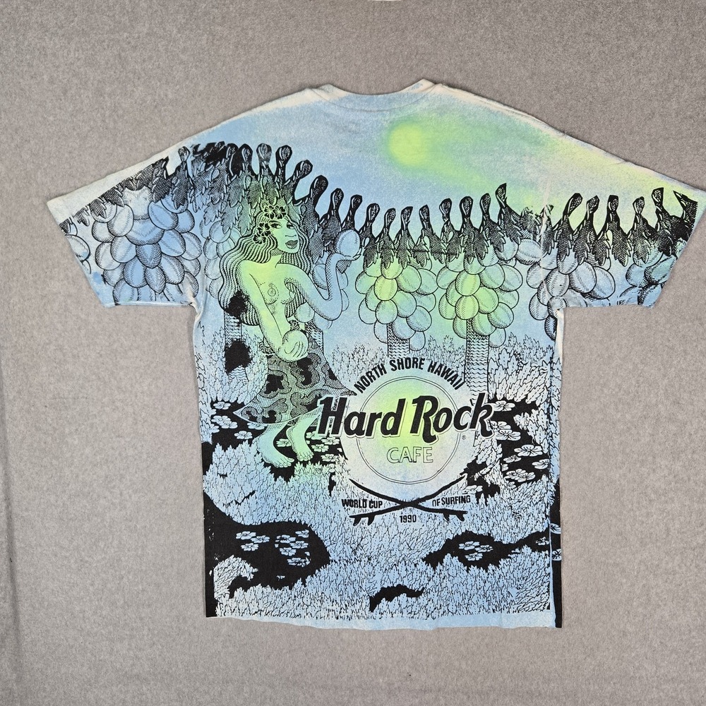 VINTAGE Hard Rock Cafe Men Shirt XL North Shore Hawaii World Cup Surfing 90s